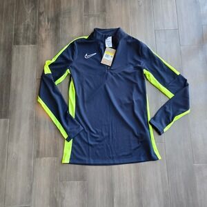 NWT Nike Dri-FIT Athletic Training Top Long Sleeve Quarter Zip Navy Women small